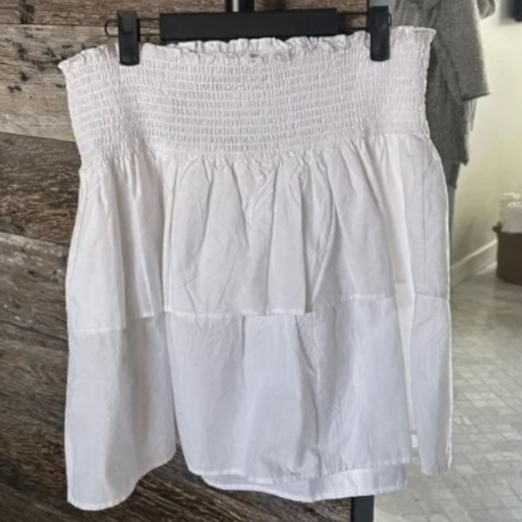 HT360 COLLECTIVE Layered Ruffle Mini Skirt in White - Picture 11 of 11